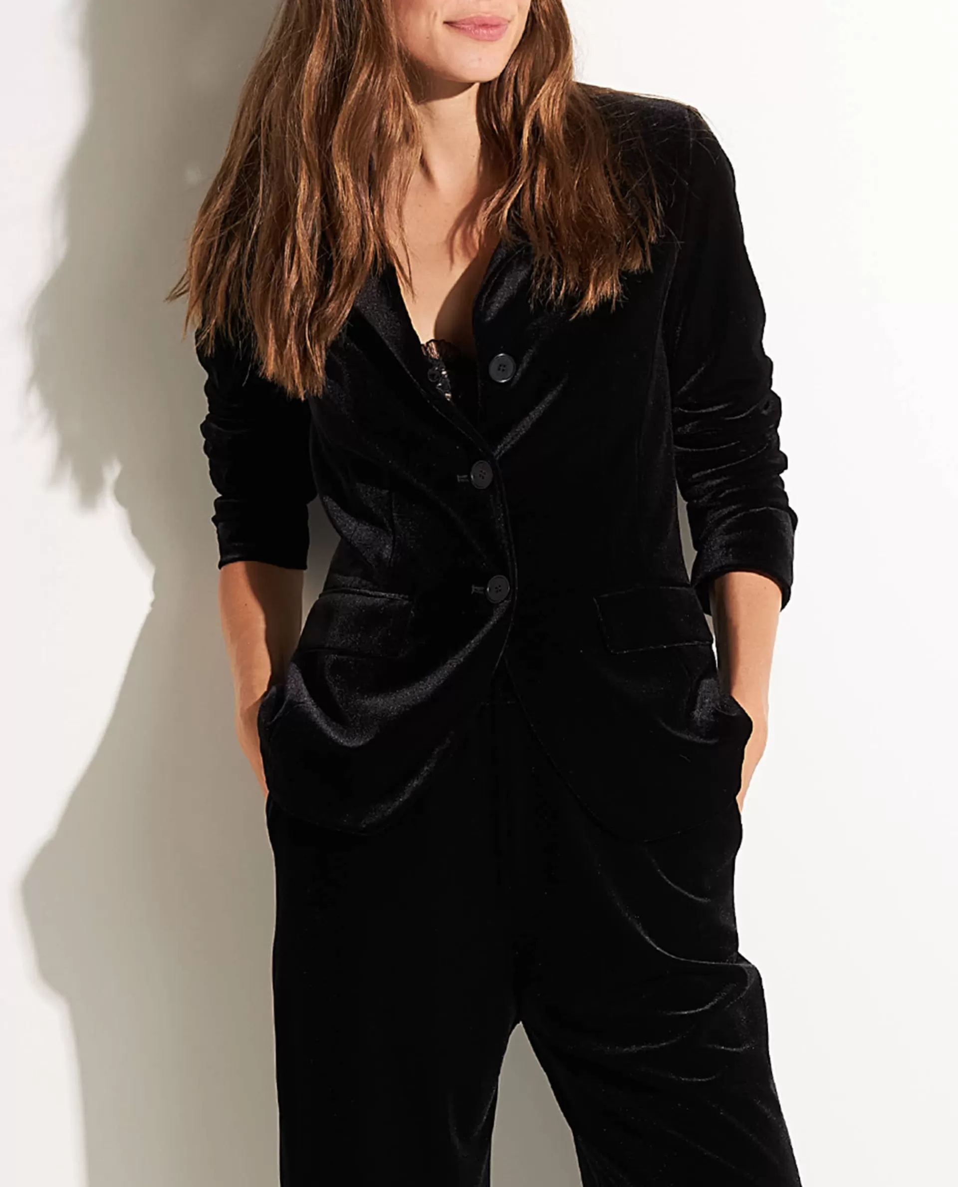 Outlet Blazer In Stretch-Fluweel Vrouwen Blazers