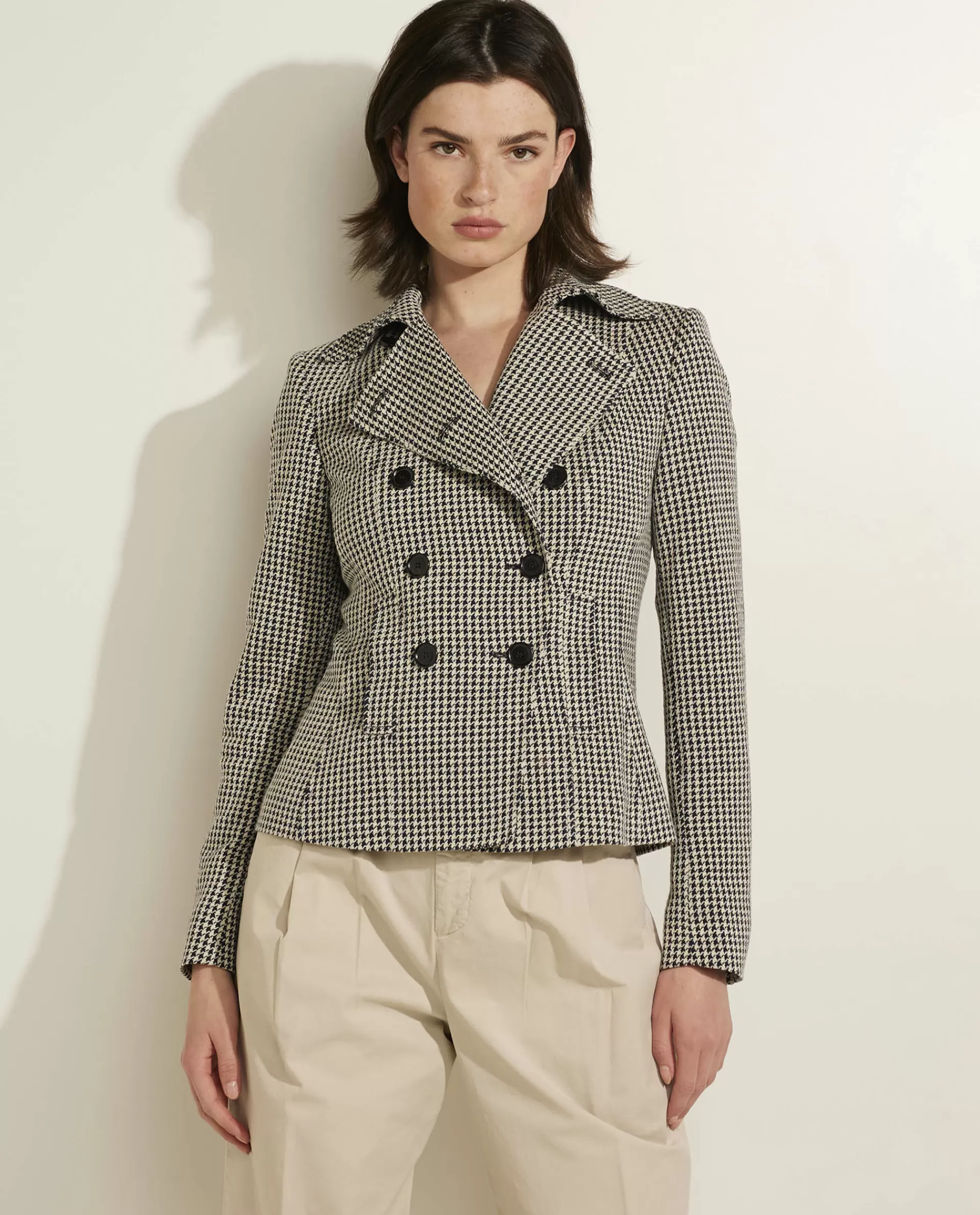 New Double Breasted Blazer Vrouwen Blazers
