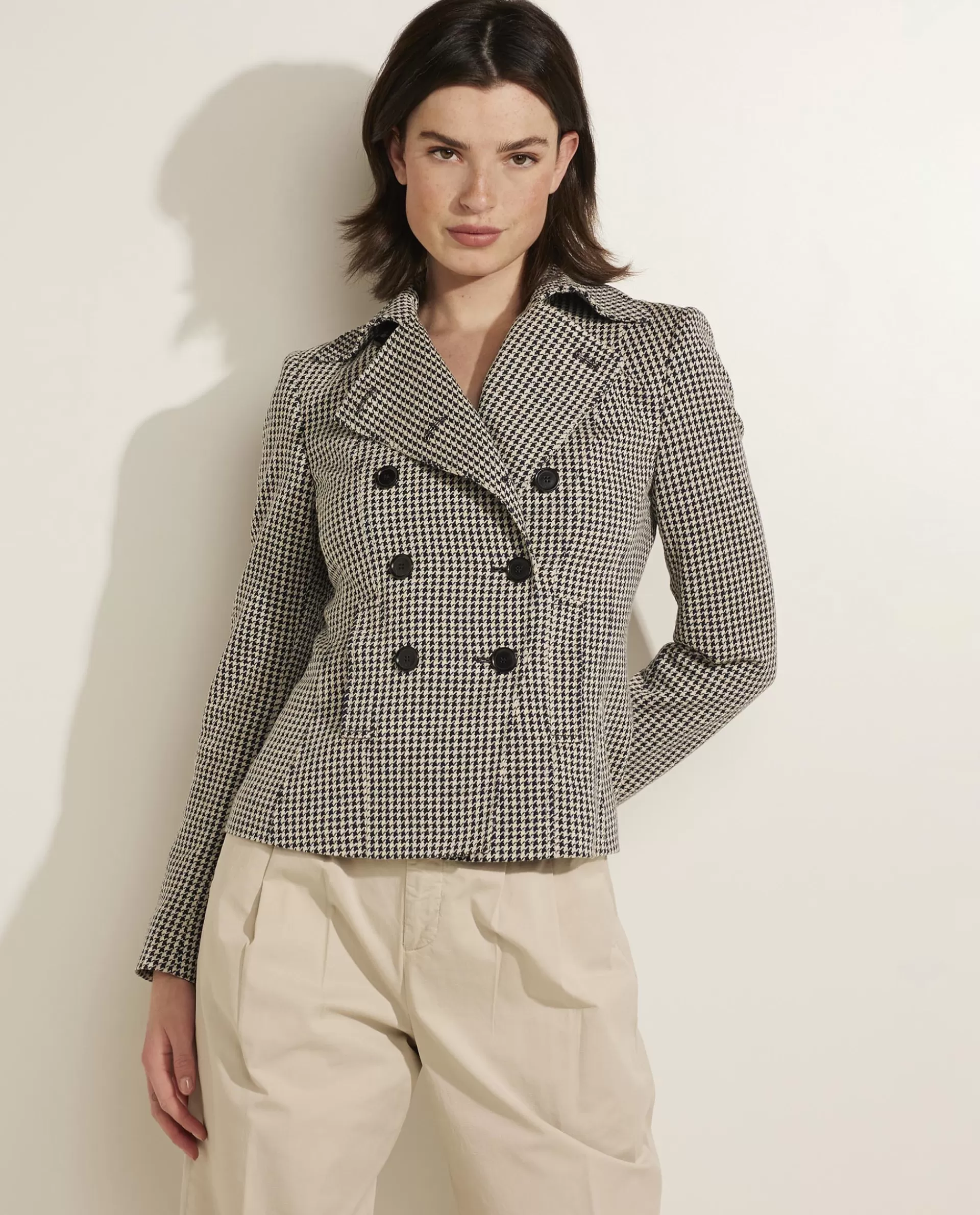 New Double Breasted Blazer Vrouwen Blazers