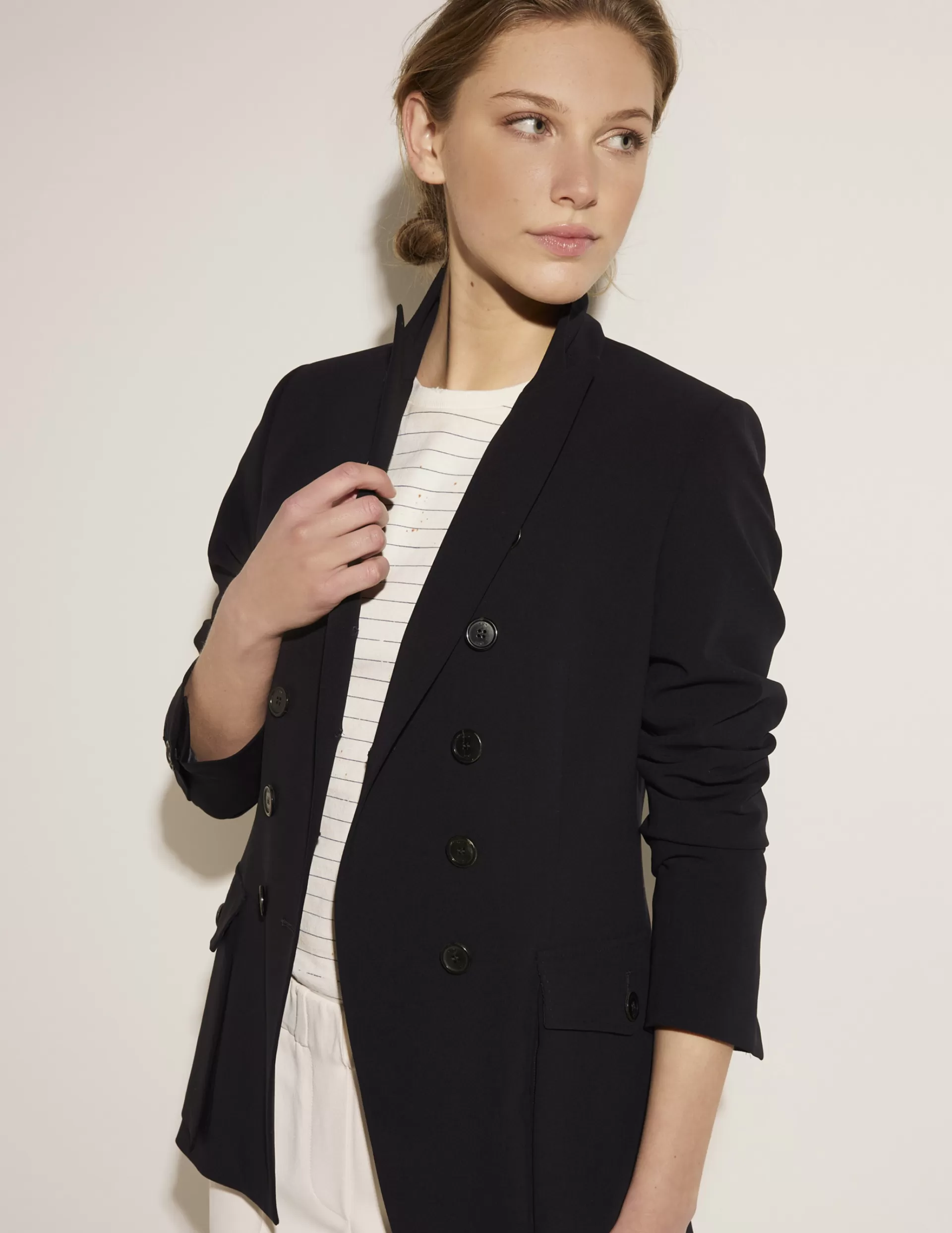 Hot Double Breasted Wollen Blazer Vrouwen Blazers