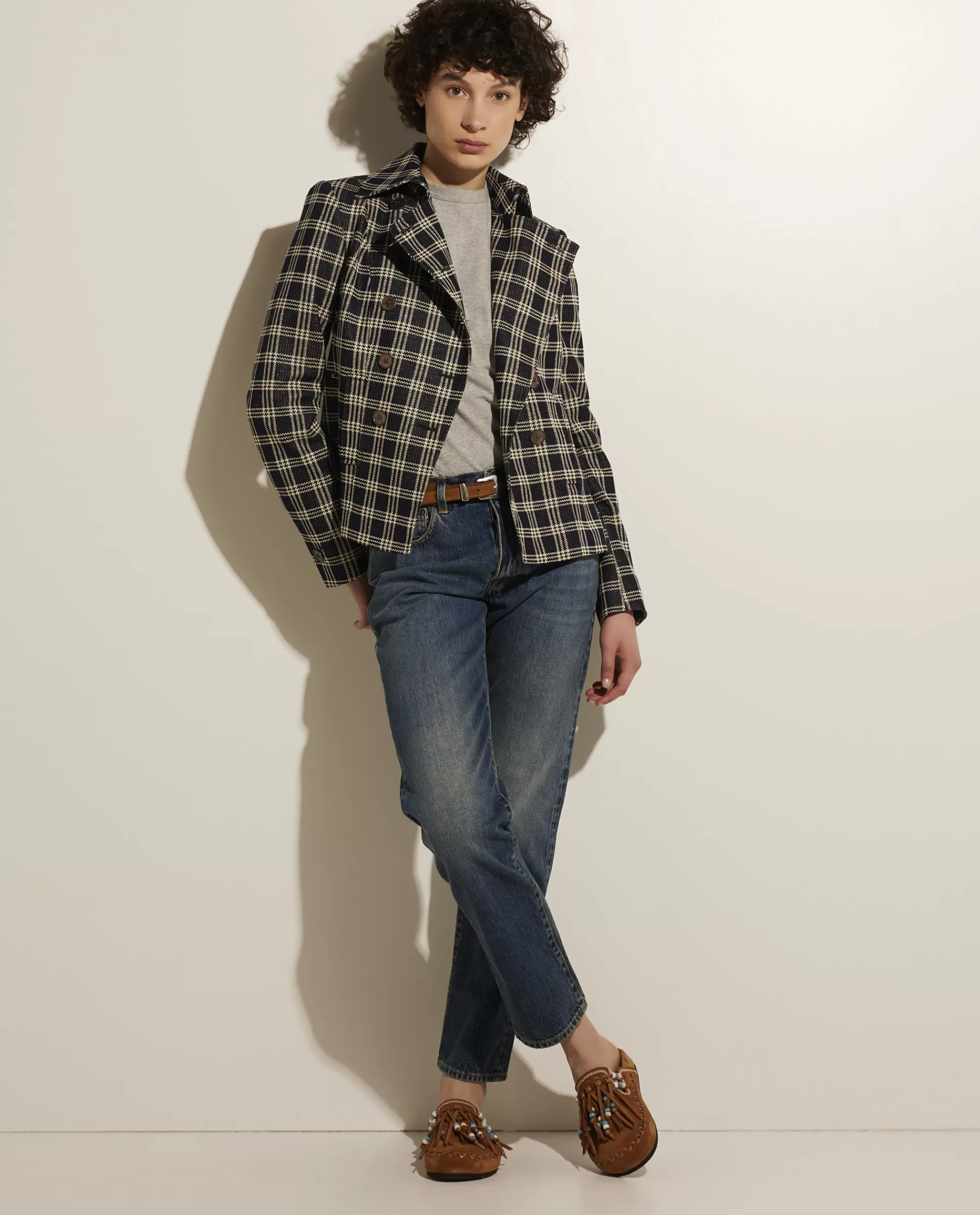 Outlet Double-Breasted Blazer Vrouwen Blazers