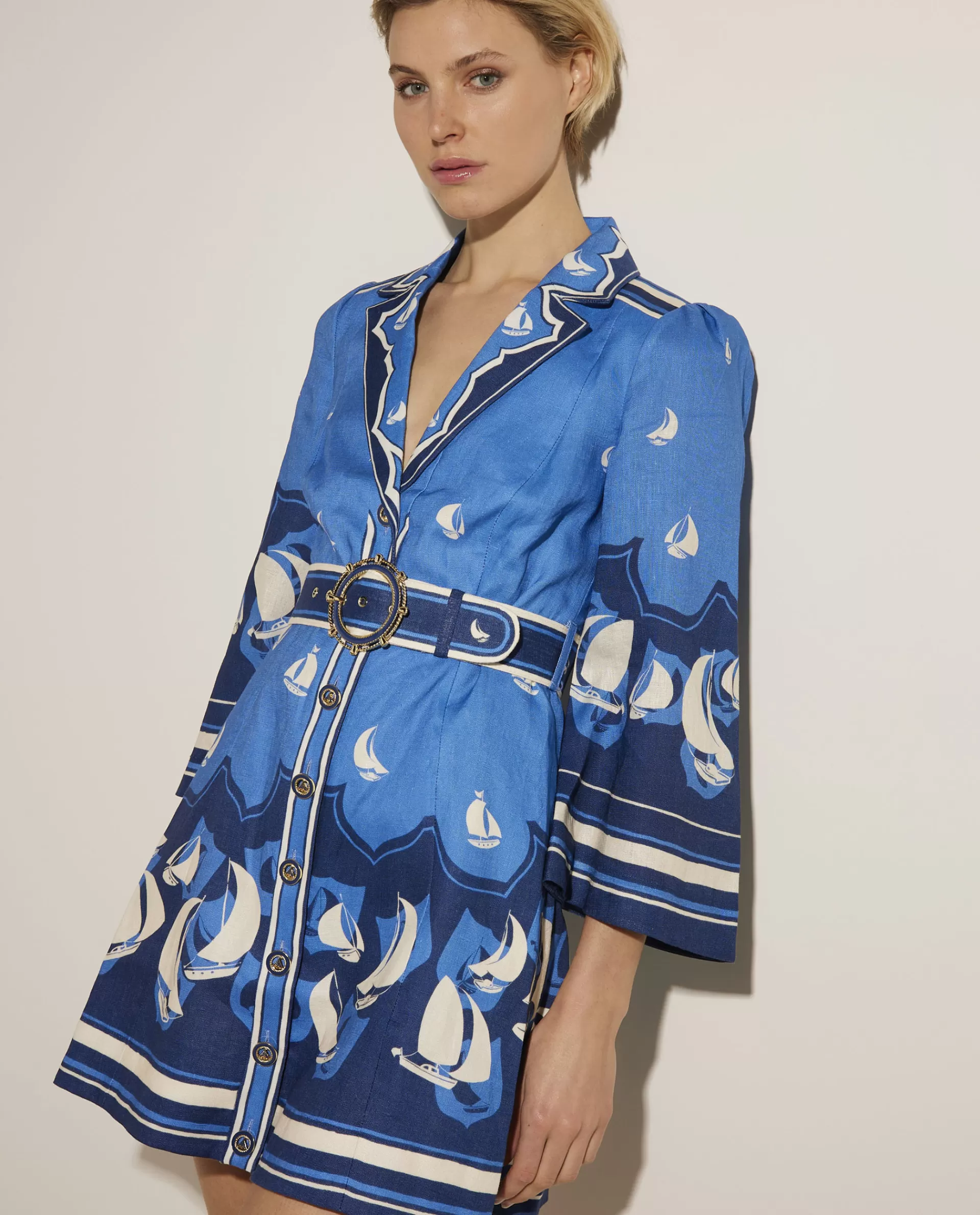 New High Tide Mini Shirt Jurk Vrouwen Blouses