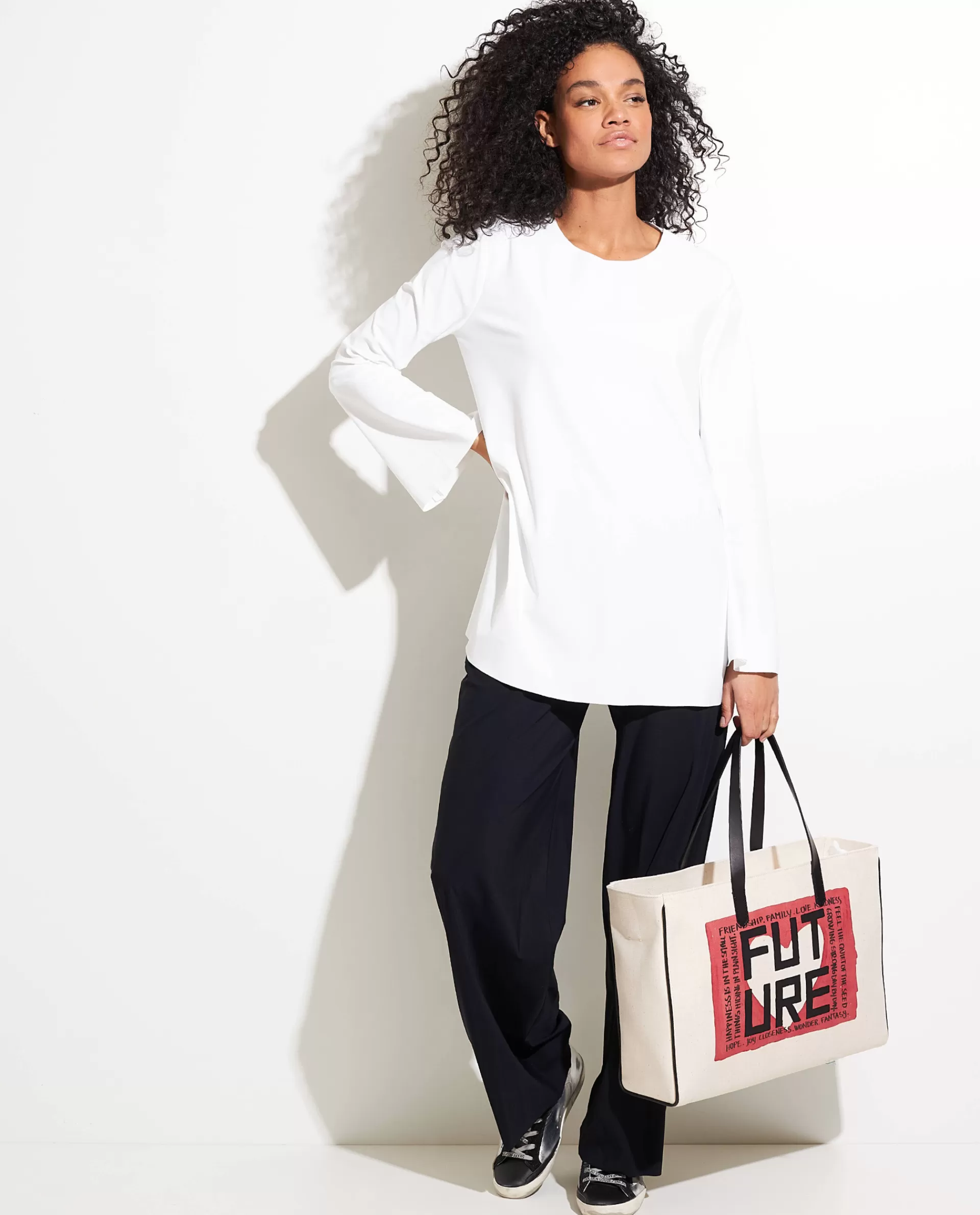 Store Lange Top In Stretch-Kwaliteit Vrouwen Tops