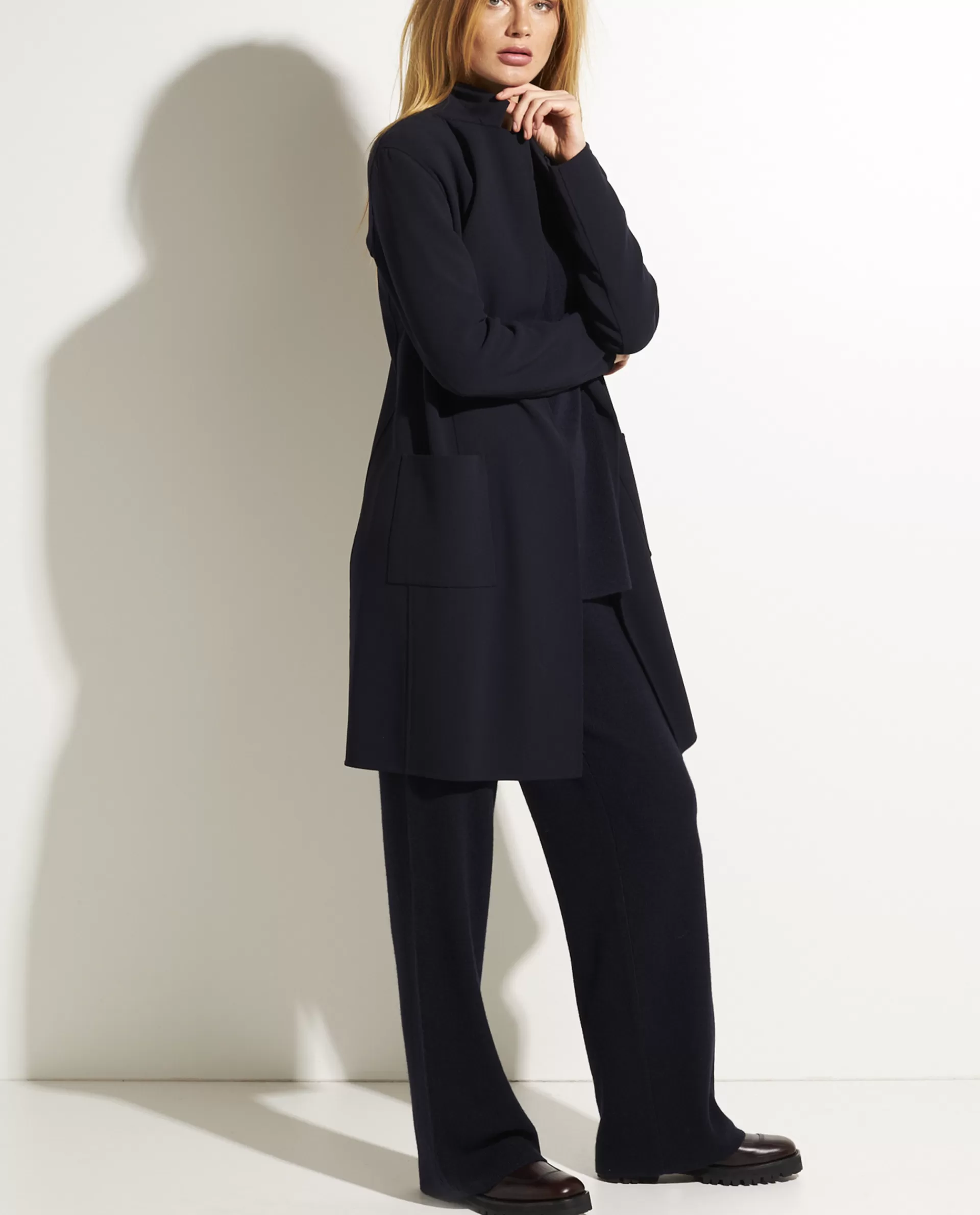 Outlet Lange Wollen Blazer Vrouwen Blazers