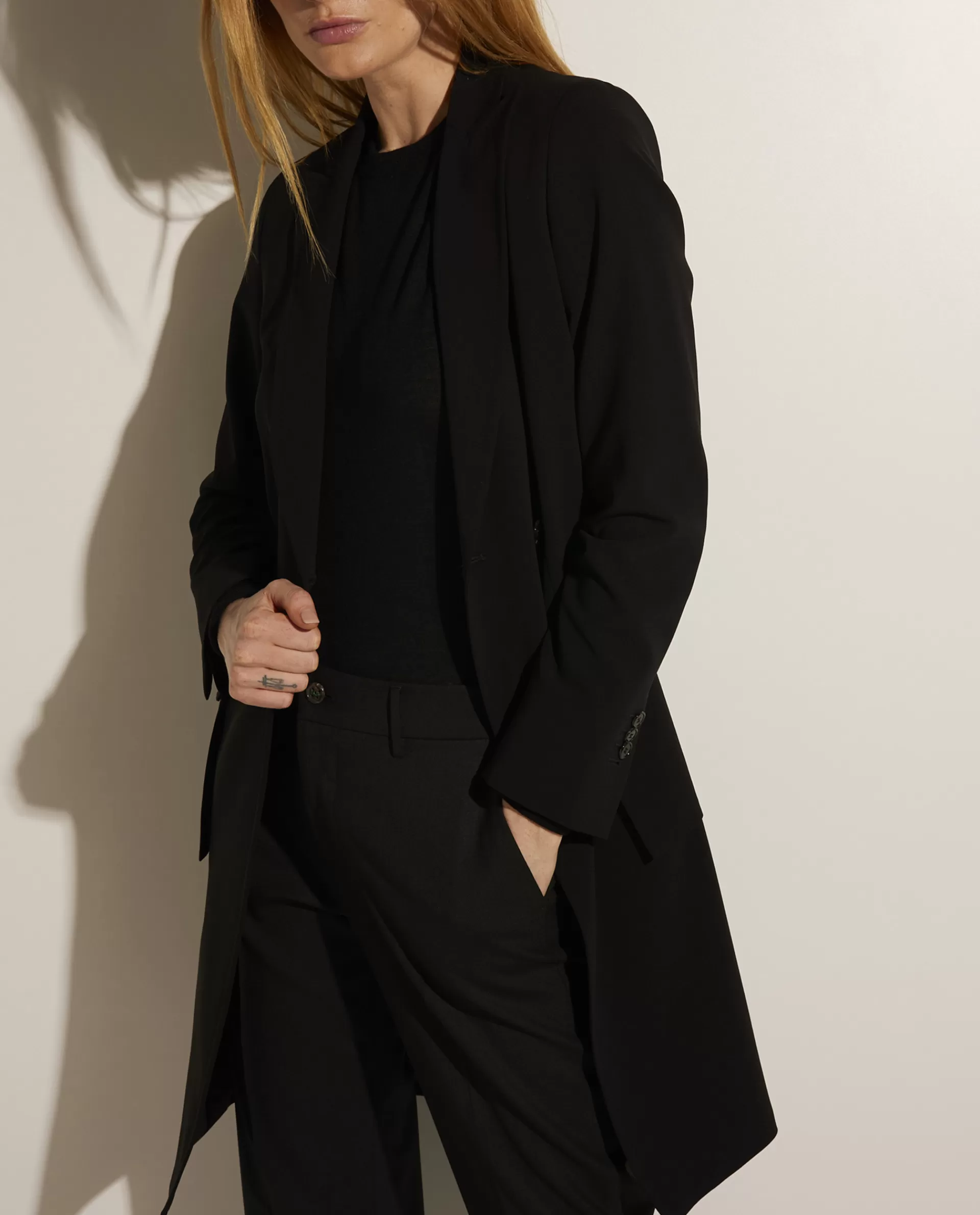 Cheap Lange Wollen Blazer Met Ceintuur Vrouwen Blazers