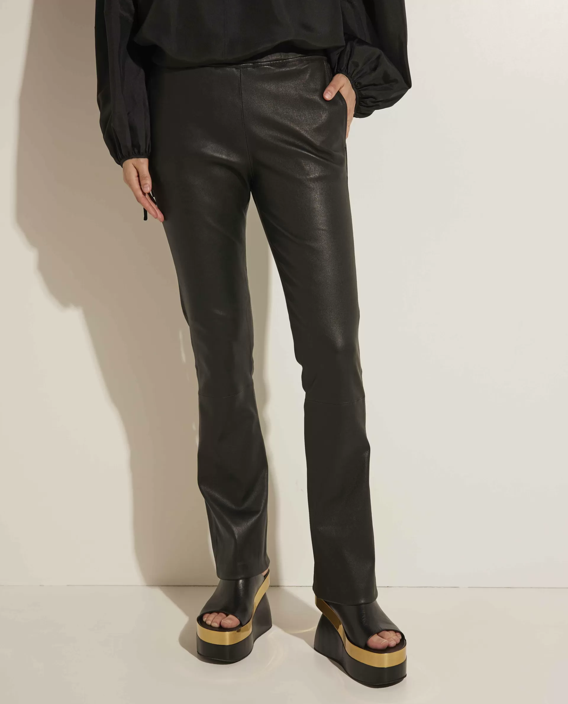 Clearance Leren Broek Vrouwen Broeken