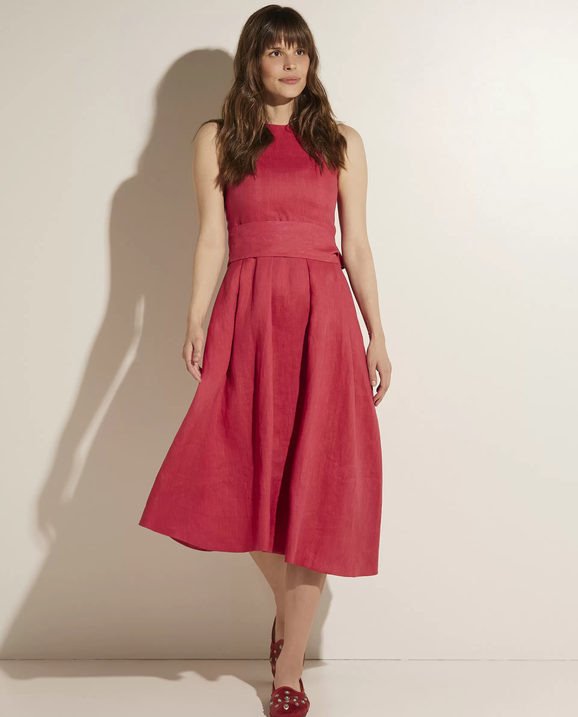 New Linnen Jurk Vrouwen Jurken