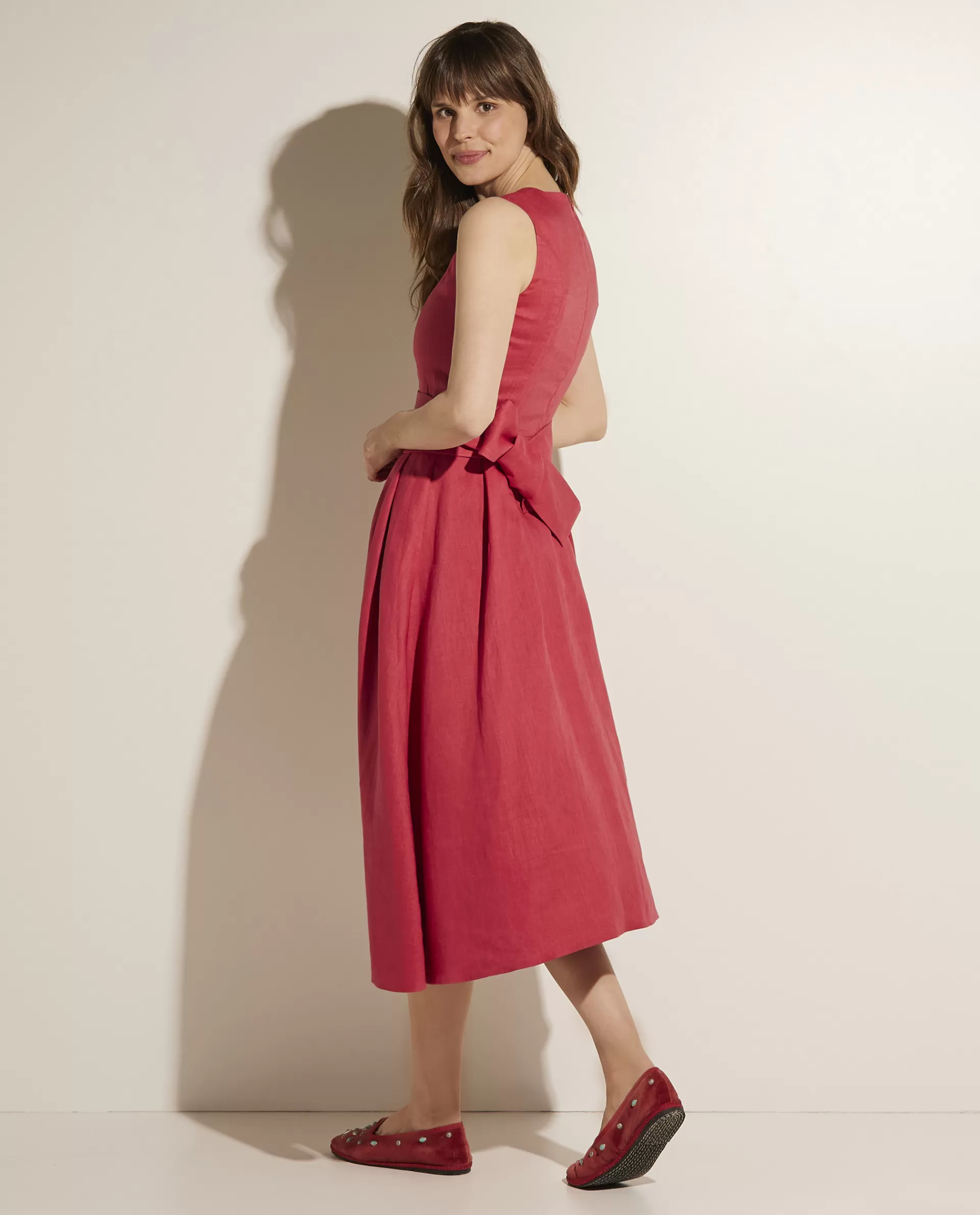 New Linnen Jurk Vrouwen Jurken