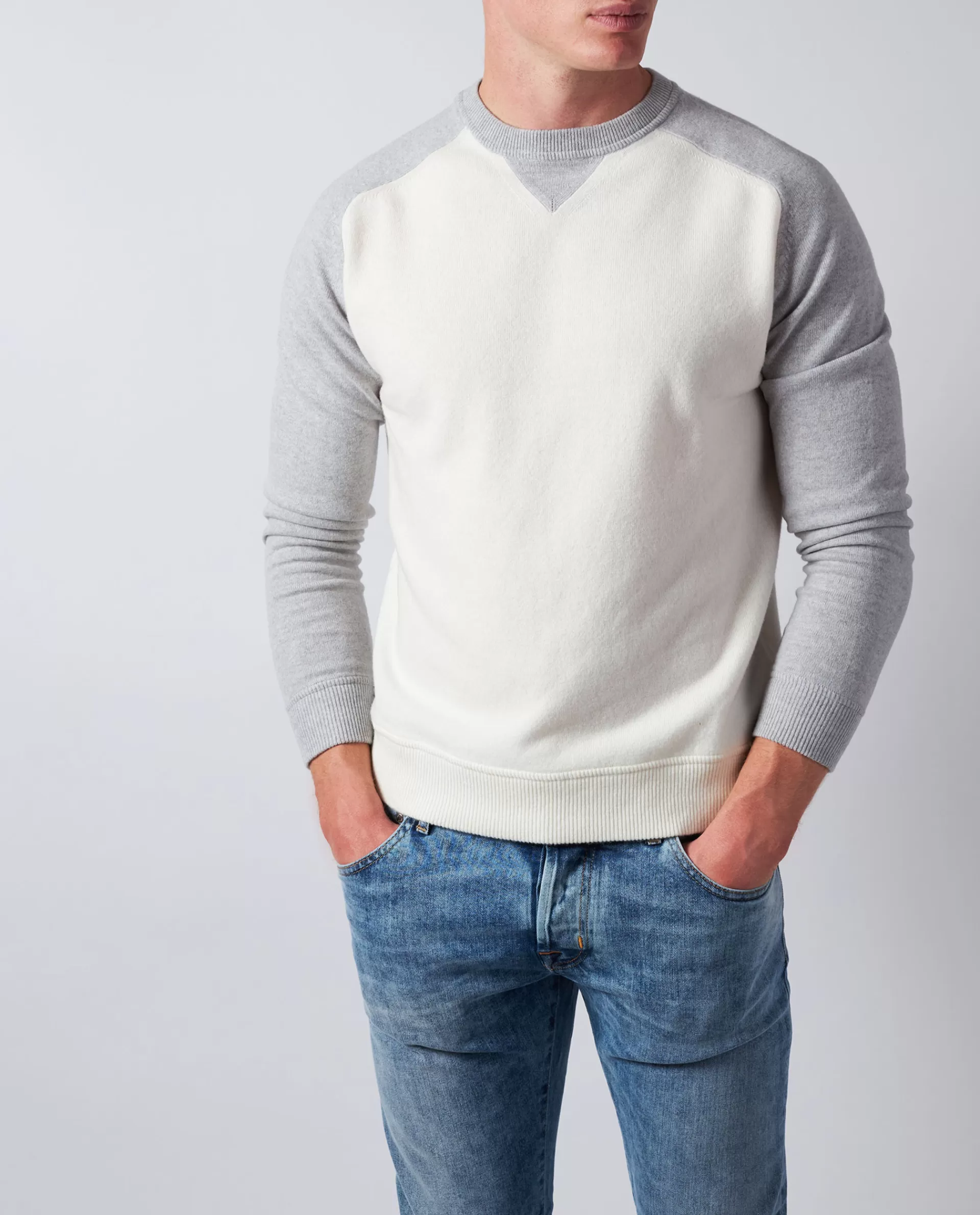 Outlet Raglan Trui Mannen Knitwear