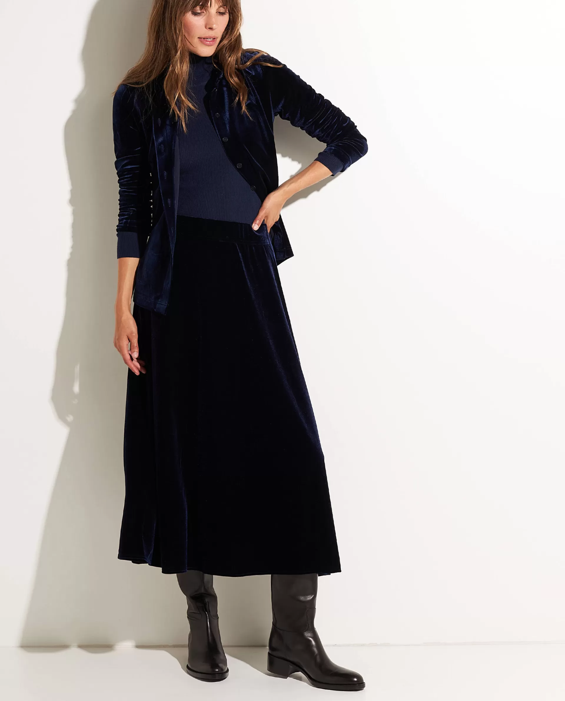 Outlet Stretch-Fluwelen Blouse Vrouwen Blouses