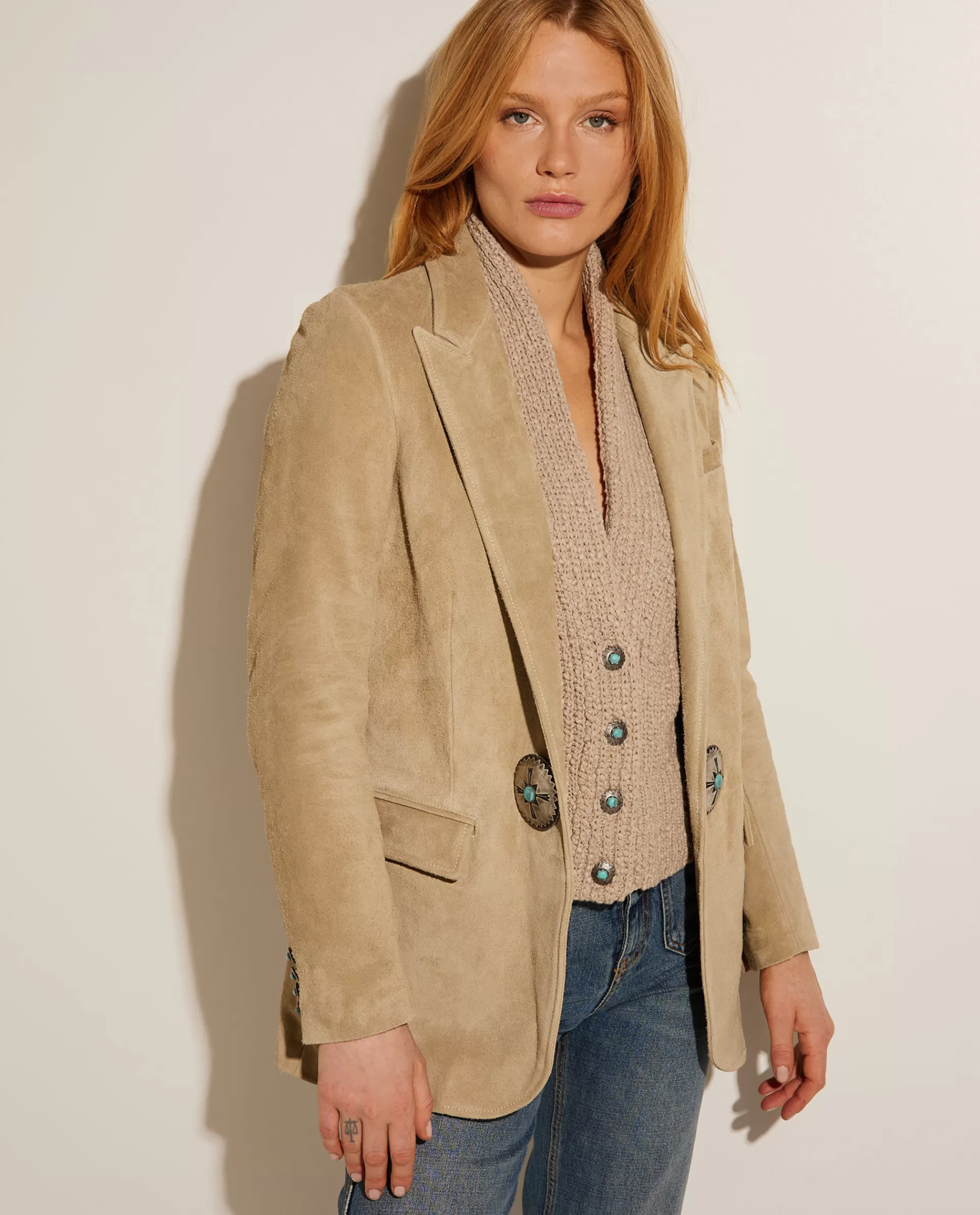 New Suede Blazer Vrouwen Blazers