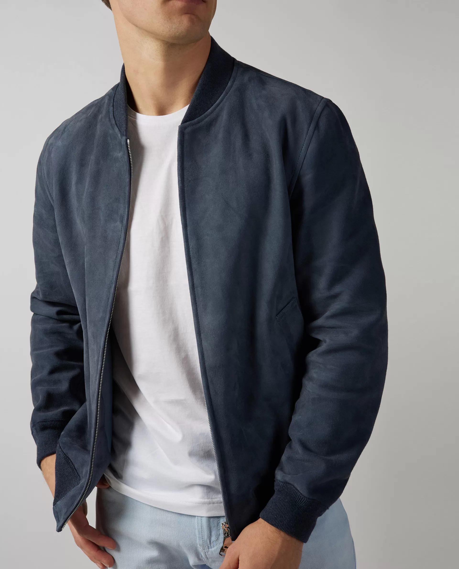 Outlet Suede Jasje Mannen Jassen