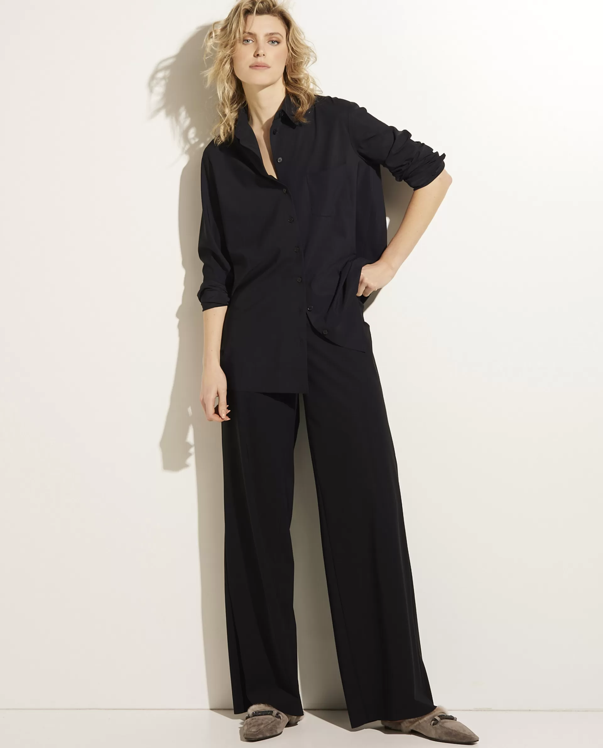 Flash Sale Wijde Broek Met Stretch Vrouwen Broeken